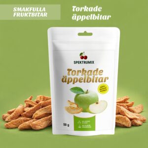 Torkade äppelbitar