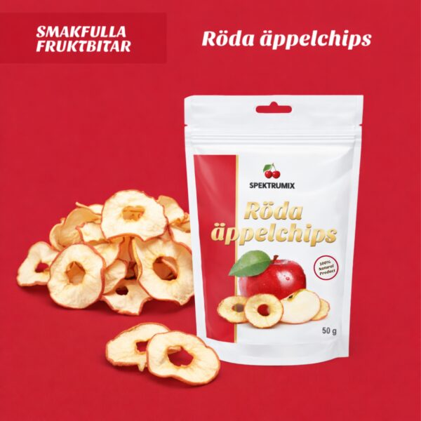 Röda äppelchips