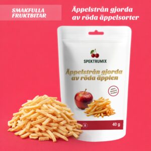 Äppelstrån gjorda av röda äppelsorter