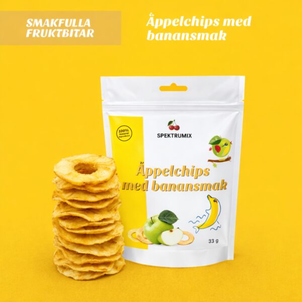 Äppelchips utan skal med banansmak
